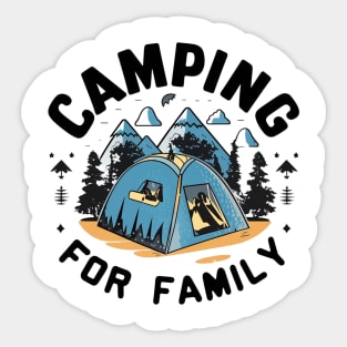 camping for family Sticker